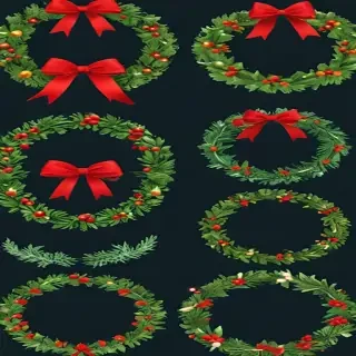 christmas wreath clip art