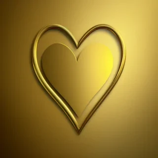 gold heart wallpaper