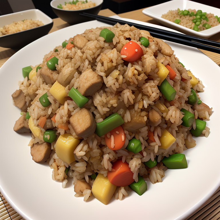 hibachi fried rice on blackstone