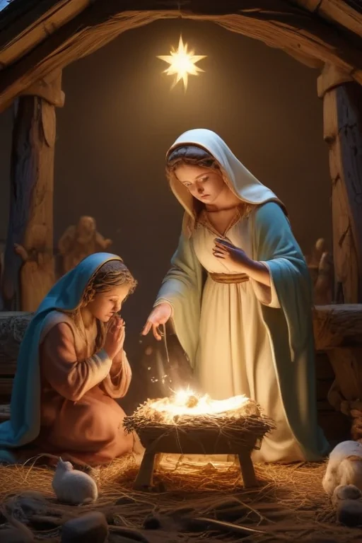 free christmas nativity scene