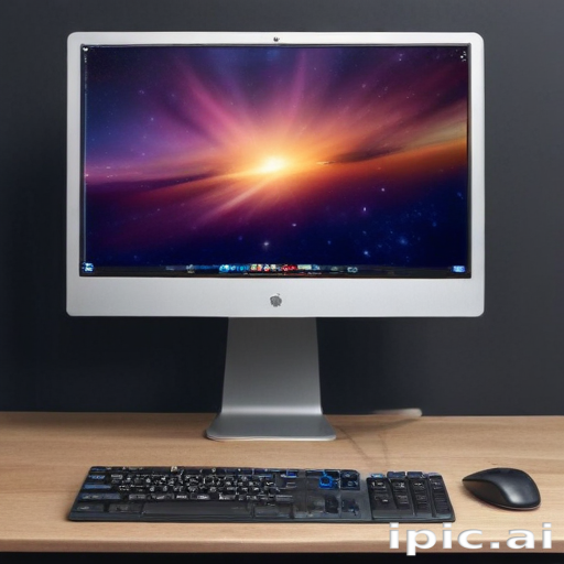 Modern Desktop Computer Setup Featuring a Sleek Monitor, Keyboard, and ...