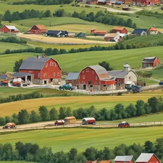 background of a farm