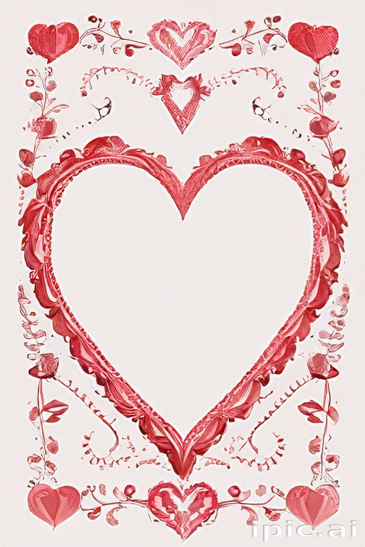Elegant Floral Heart Frame Design Perfect for Romantic Occasions and ...