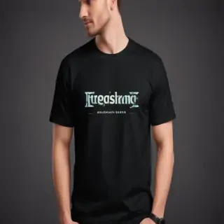 black tee mockup