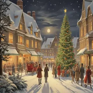 vintage christmas illustration