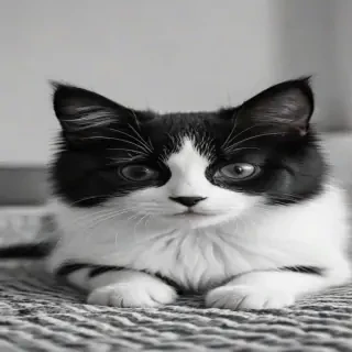 black and white cute