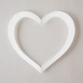 white heart