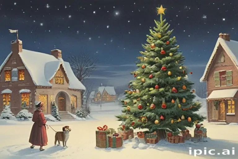 vintage christmas illustration