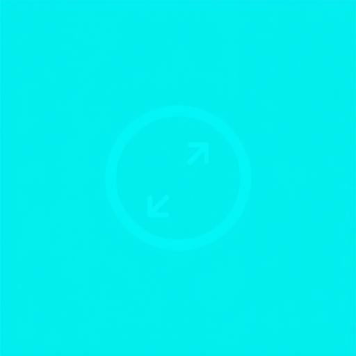 Create a minimalist design of a refresh icon with two circular arrows in a circular border, using a gradient background from light turquoise to deep aqua, captured with a Canon EOS R5 at f/8, ISO 100, and 1/200 sec exposure, shot from a top-down view.