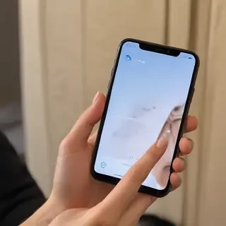 person holding phone