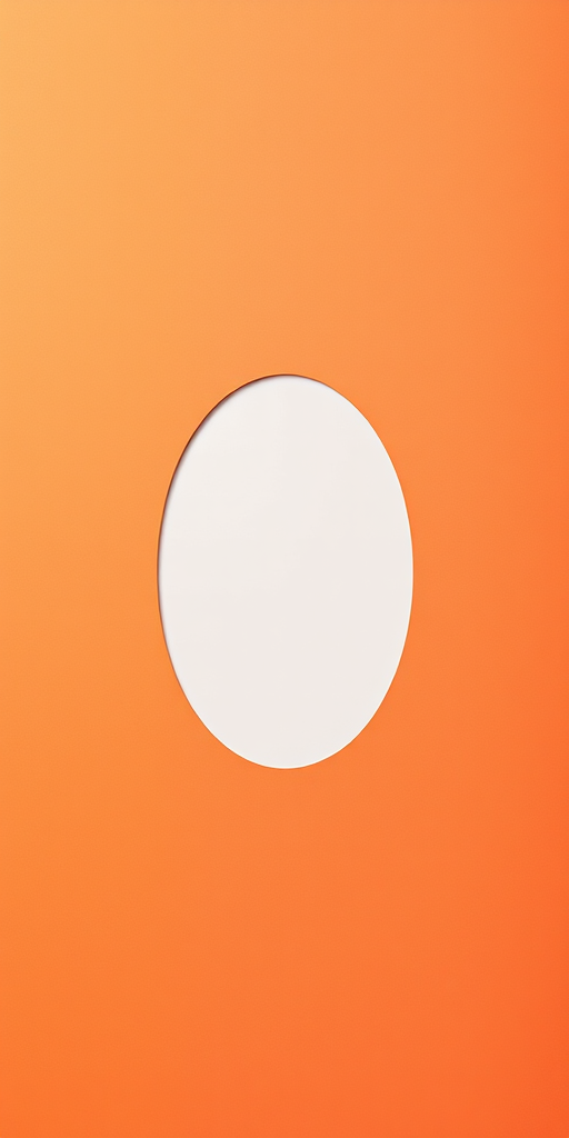 Create a vibrant, minimalistic background with a prominent white oval shape centered in the image, using a Canon EOS R5 camera, f/4 aperture, ISO 100, 50mm lens, and a standard view; ensure high saturation and sharp contrast in colors.
