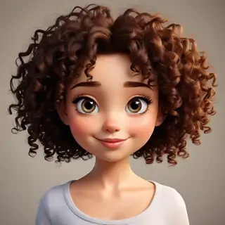 cartoon characters with curly hair
