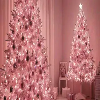 pink christmas aesthetic wallpaper