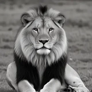 lion black and white pictures