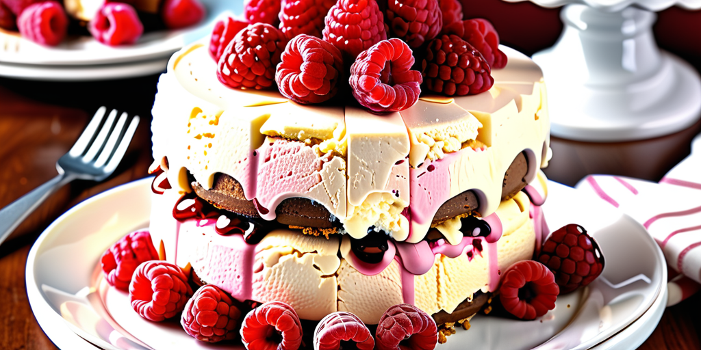 raspberry cheesecake ice cream cake