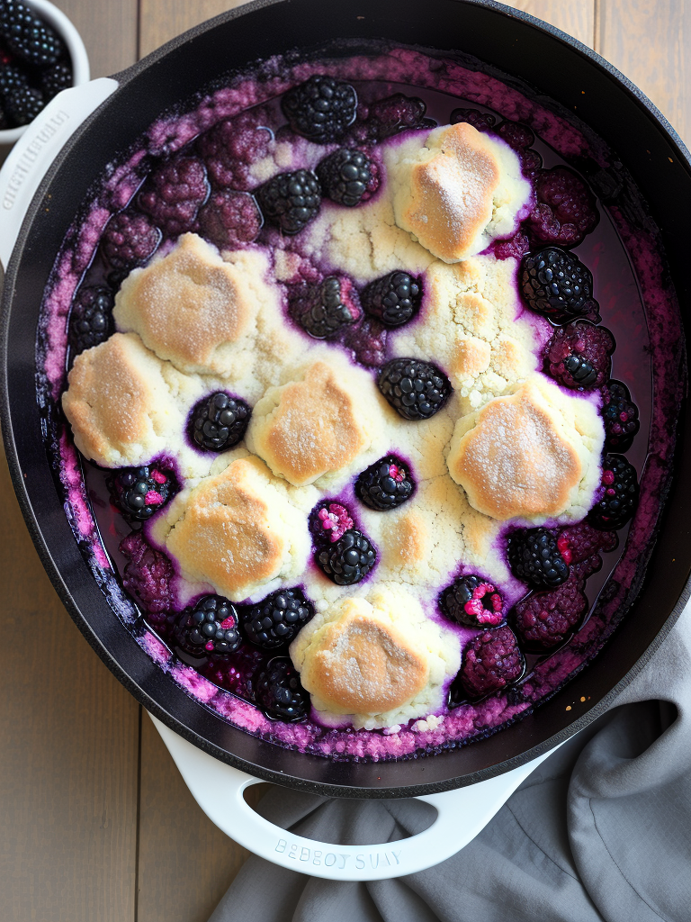 blackberry cobbler in dutch oven