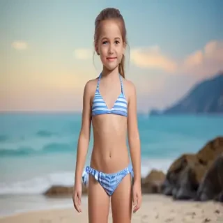 ai little girl in bikini