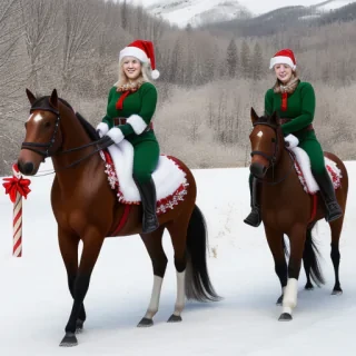 merry christmas images with horses