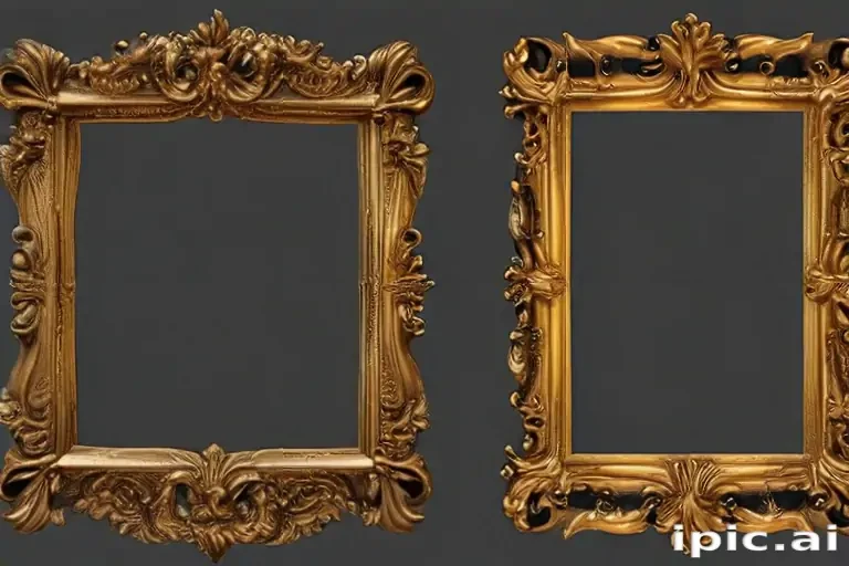 golden frame png transparent