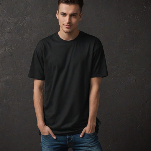 black t-shirt mockup