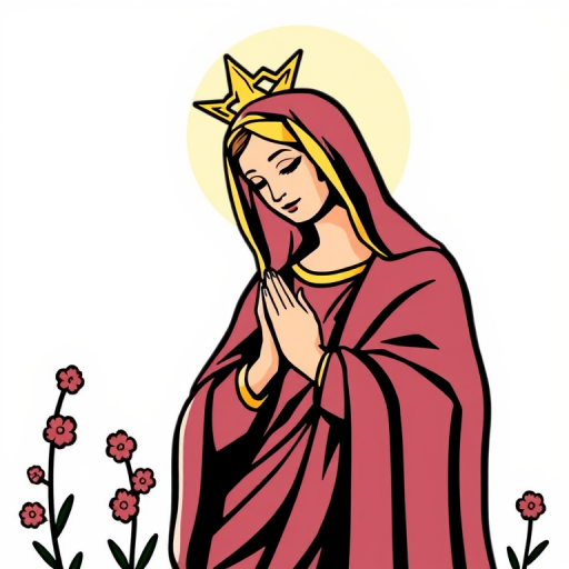 virgin mary clip art