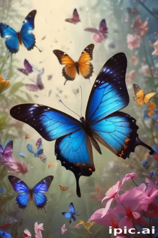 background with butterflies