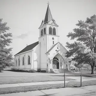 church drawing