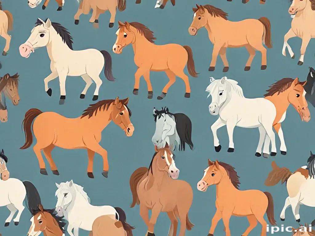 cartoon horses