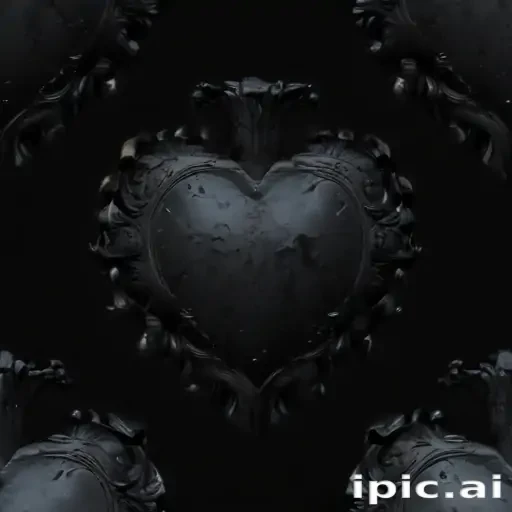 aesthetic black heart wallpaper