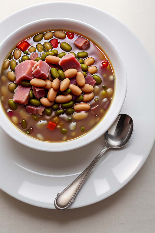 calories for ham and bean soup