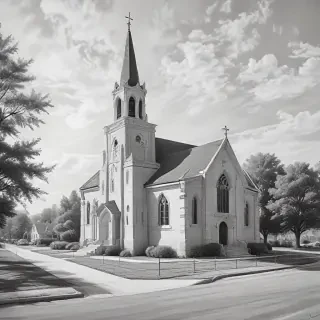 church drawing