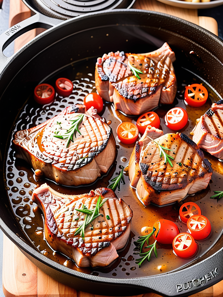 pork chops in a dutch oven