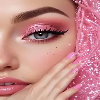 pink glitter aesthetic