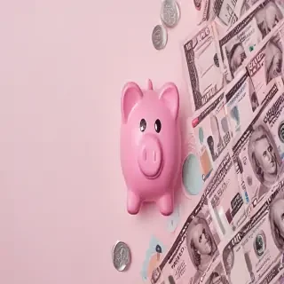 pink money background