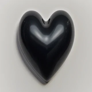 a picture of a black heart