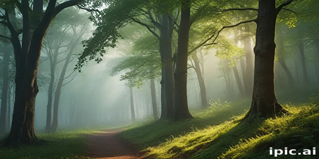beautiful magical forest background