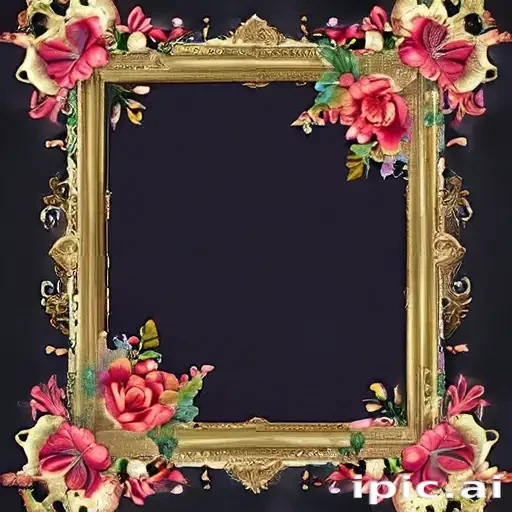 frame with flowers