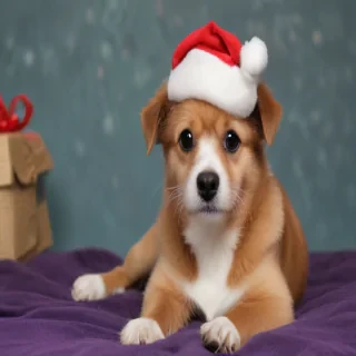 christmas wallpaper dog