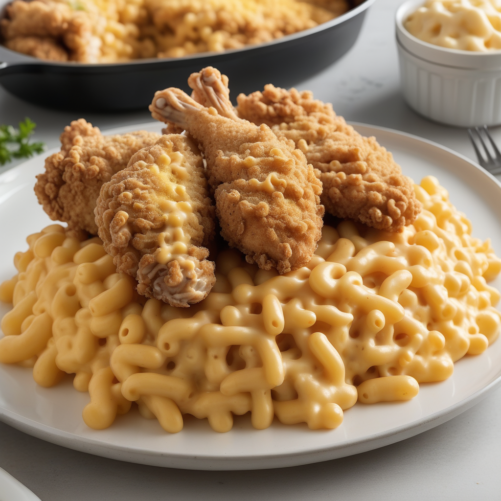 fried chicken macaroni and cheese
