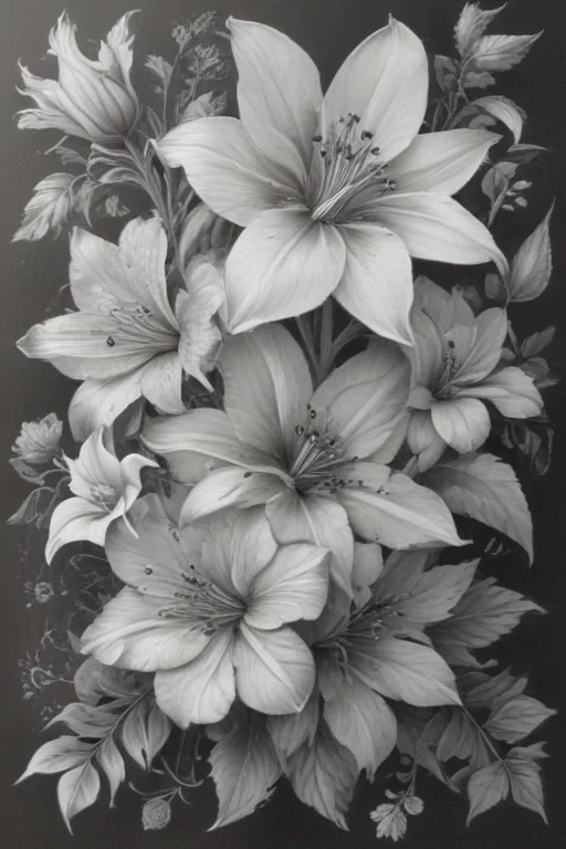 flower drawings pencil