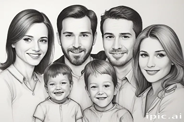 drawings of family