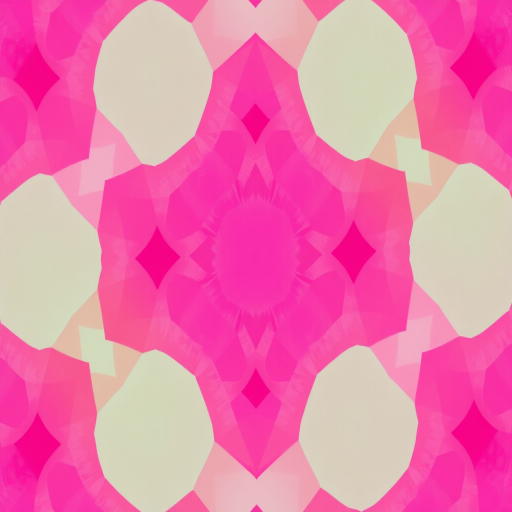 Create a vibrant geometric pattern with various shades of pink, utilizing a high-resolution camera at f/8 aperture, 1/125 shutter speed, ISO 100, taken from a top-down view, using a DSLR style for enhanced depth and clarity.