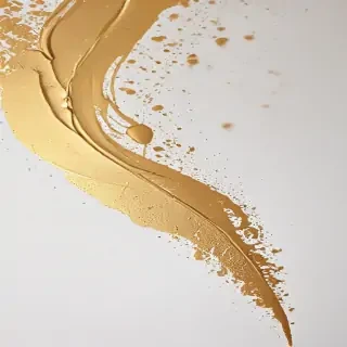 white background gold