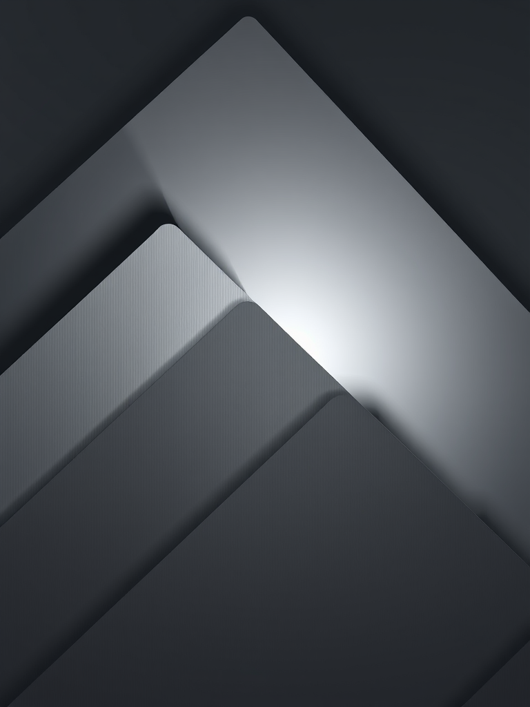 create a high-resolution abstract image featuring overlapping chevron patterns in shades of gray, with a soft gradient effect and a central bright light, captured with a Canon EOS R5 using a 50mm f/1.2 lens, at f/8, shutter speed 1/125, ISO 100, in a studio setting with diffused lighting for enhanced depth and texture.
