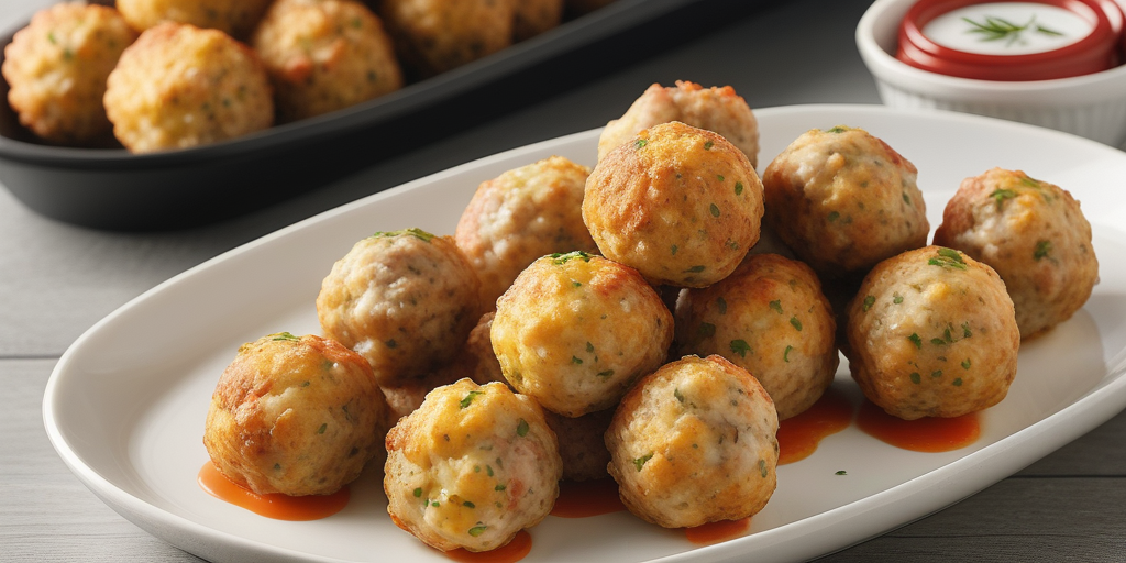 sausage balls with red lobster mix