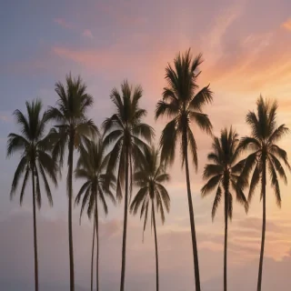 palm trees transparent