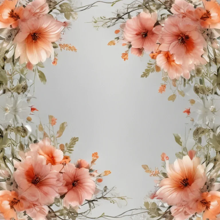 transparent flower border