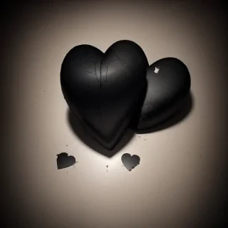broken black heart