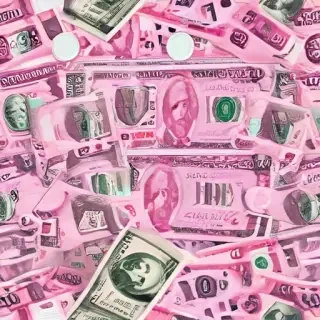 pink money background