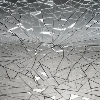 transparent shattered glass